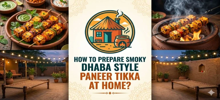 HOW TO PREPARE SMOKY DHABA STYLE PANEER TIKKA AT HOME?